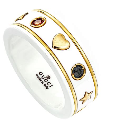 gucci icon ring with gemstones rep|Icon ring with gemstones in Undefined Yellow Gold .